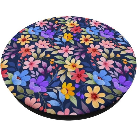 PopSockets Colorful Flowers Seamless Pattern Cute Tropical Art Swappable PopGrip - Picture 2 of 7